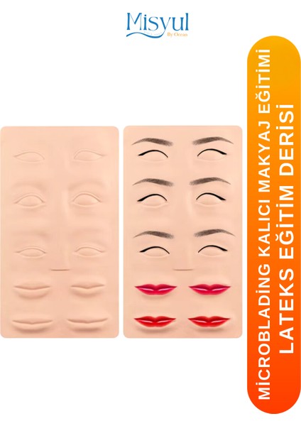 Lateks Eğitim Derisi Microblading Kalıcı Makyaj Eğitimi 3d Göz & Dudak