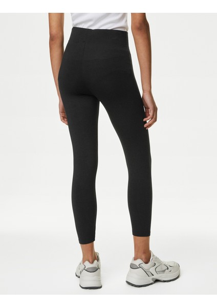 Skinny Fit Yüksek Bel Crop Tayt fırsatları