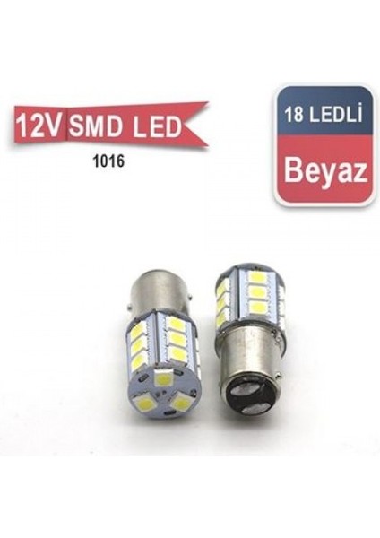 Ampul 12V 18 Smd 1016 Beyaz 13