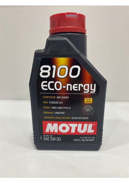 8100 Eco-Nergy 5W-30 1 Lt Motor Yağı (Üretim Yılı: 2023)