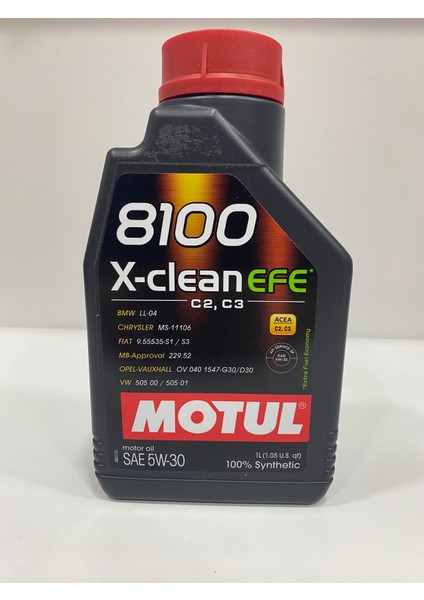 X-Clean Efe 5W-30 1 Lt Motor Yağı (Üretim Yılı: 2024)