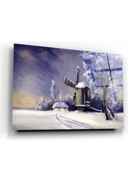 Karlı Manzara Cam Tablo
