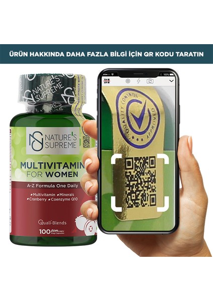 Nature's Supreme Multivitamin For Women 100 Kapsül