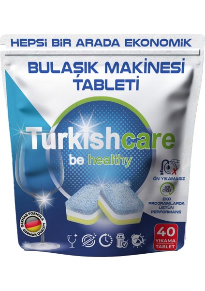 Hepsi Bir Arada Ekonomik 40 Yıkama Bulaşık Deterjanı Tablet