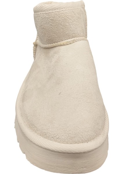 Kalın Platform Taban Içi Kürklü Günlük Kadın Süet Bot modelleri