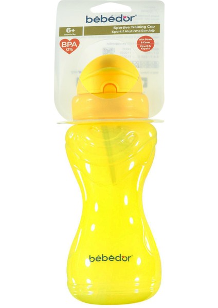 Sportif Pipetli Bardak/alıştırma Bardağı 330ML - Neon Sarı
