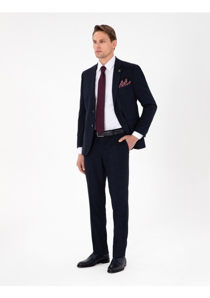 Erkek Lacivert Slim Fit Takım Elbise 50292940-VR033 fırsatları
