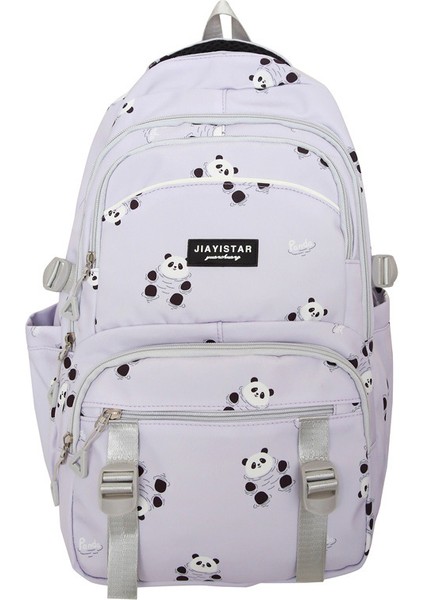 Yeni Stil Küçük Taze ve Sevimli Kız Okul Çantası Rahat Büyük Kapasiteli Baskılı Sırt Çantası Basit Yüksek Görünümlü Sırt Çantası (Yurt Dışından)