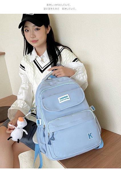 Harajuku Büyük Kapasiteli Sırt Çantası Moda Yeni Çok Yönlü Sırt Çantası Erkek ve Kadın Lise Öğrencileri Kolej Kampüsü Okul Çantası (Yurt Dışından)