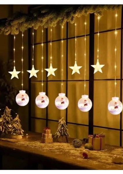 LED Işık Noel Temalı 5yıldız 5top Şeklinde