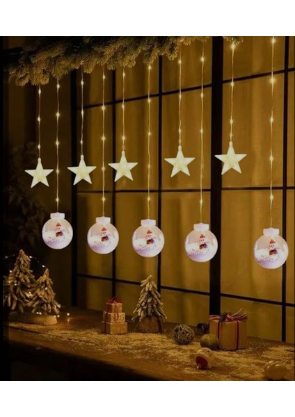 LED Işık Noel Temalı 5yıldız 5top Şeklinde