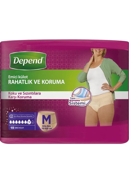 Emici Külot Hasta Bezi Medium - Orta Kadın 30 Adet (3pk*10)