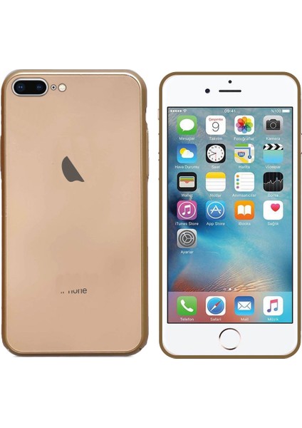 Apple iPhone 7 Plus / 8 Plus Uyumlu Araç Tutucu Mıknatıslı Arka Cam Kapak Kılıf