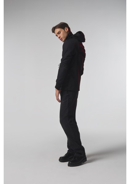 Siyah,şardonlu,kapüşonlu Sabitlenen Boğazlı Erkek Üst fiyatları