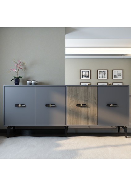 Cherryct 180 cm KONSOL(KX180) Antrasit-Ceviz