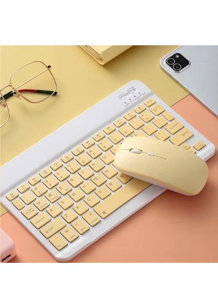 Sunny Renkli Ince Zarif Bluetooth Bağlantılı Çok Amaçlı Klavye Mouse Set