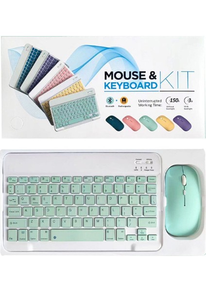 Sunny Renkli Ince Zarif Bluetooth Bağlantılı Çok Amaçlı Klavye Mouse Set