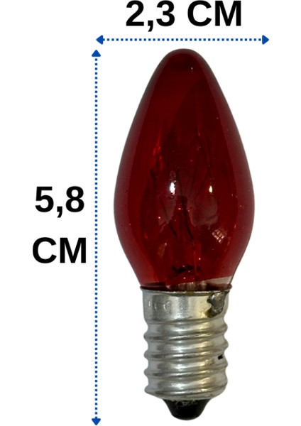 10W Beş Farklı Renk (Kırmızı, Sarı, Mavi, Yeşil, Günışığı) E14 Duylu Dim Edilebilir Mum Ampul (Toplam 5 Adet)