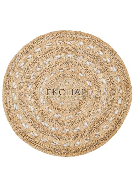 Solo Koleksiyonu Jüt ile Üretilen El Dokuma Sisal Kilim CA-106 Dhurrie Xw fırsatları
