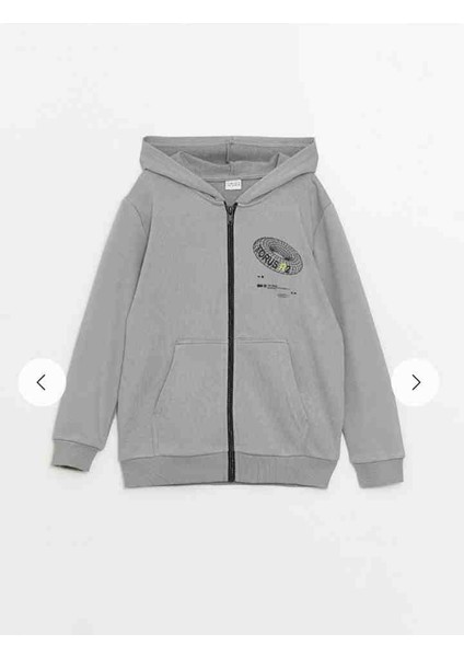Kapşonlu Fermuarlı Sweatshirt