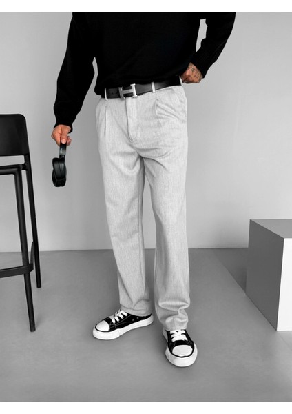 Erkek Baggy Fit Beli Lastikli Rahat Pantolon Gri fiyatları