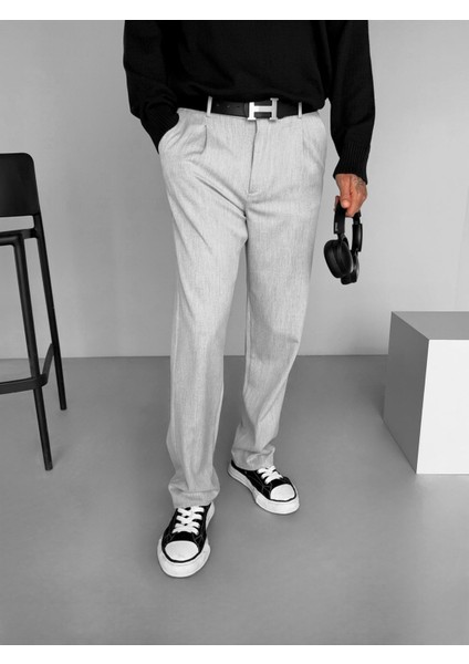 Erkek Baggy Fit Beli Lastikli Rahat Pantolon Gri fırsatları