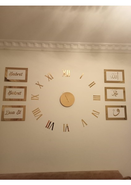 Salon Saat Seti Altın & Gümüş Çok Şık (Göz Alıcı)