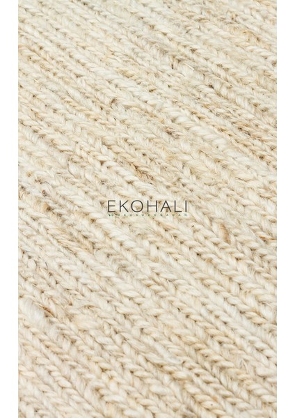 Soumak Koleksiyonu Örgülü Naturel Jut Halı Smk Plain Ivory fırsatları