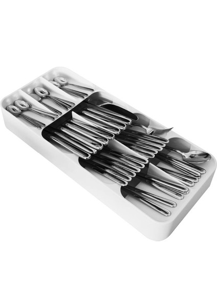 9 Bölmeli Çekmece Içi Kaşıklık Gri