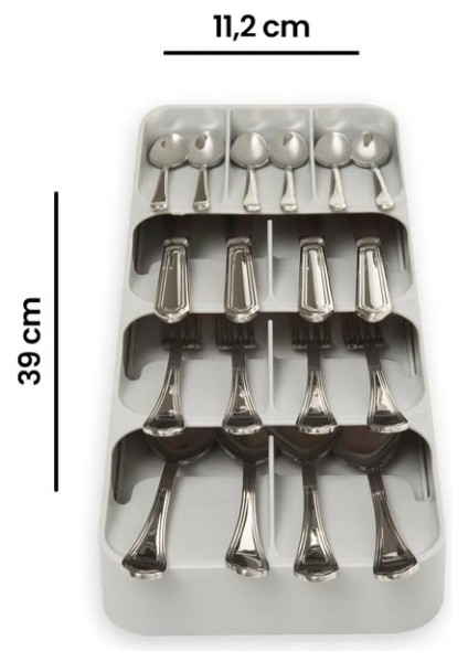 9 Bölmeli Çekmece Içi Kaşıklık Gri fırsatları