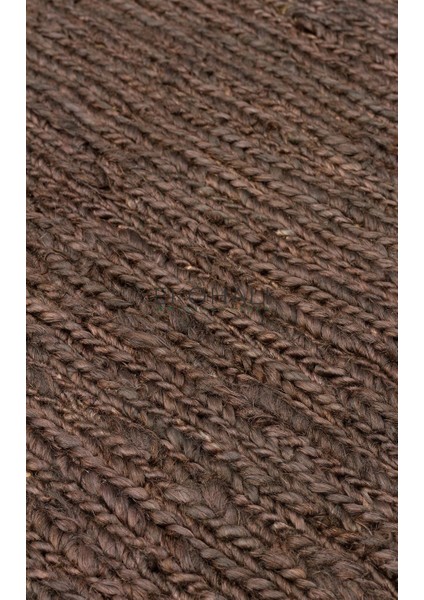 Soumak Koleksiyonu Örgülü Naturel Jut Halı Smk Plain Brown fırsatları