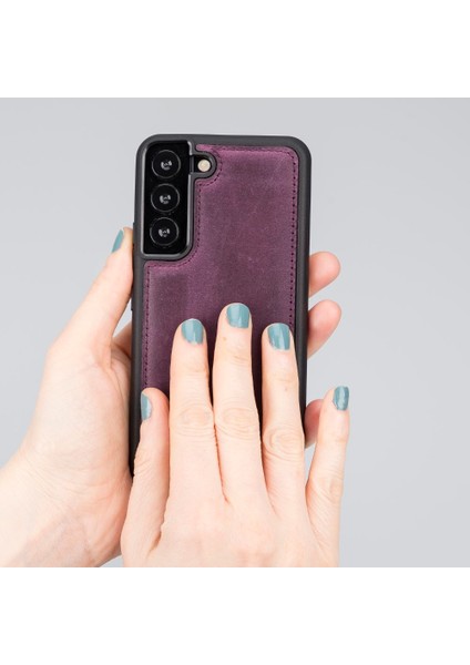 Samsung Galaxy S22 Uyumlu Deri Arka Kapak Cz7 Mor fiyatları
