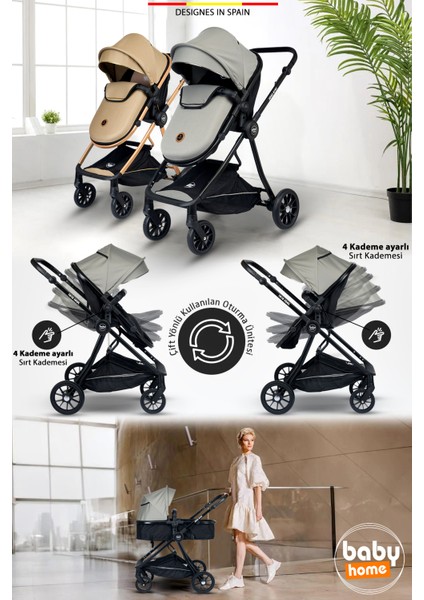 9in1 Yeni Doğan Set Full 1010 Travel Sistem Bebek Arabası 450 Park Yatak Oyun Alanı