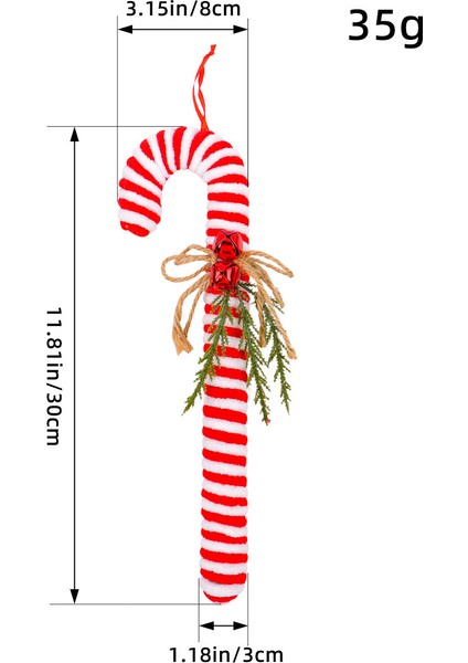 Şeker Noel Kamışı Kanca Dekorasyon Noel Ağacı Noel Süsleri Sahne (Yurt Dışından)