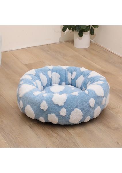 Köpek Evi Kedi Evi Evcil Hayvan Beyaz Bulut Yuvarlak Ev Kediler ve Köpekler Için Sıcak Tutmak Için Her Mevsim Evrensel (Yurt Dışından)