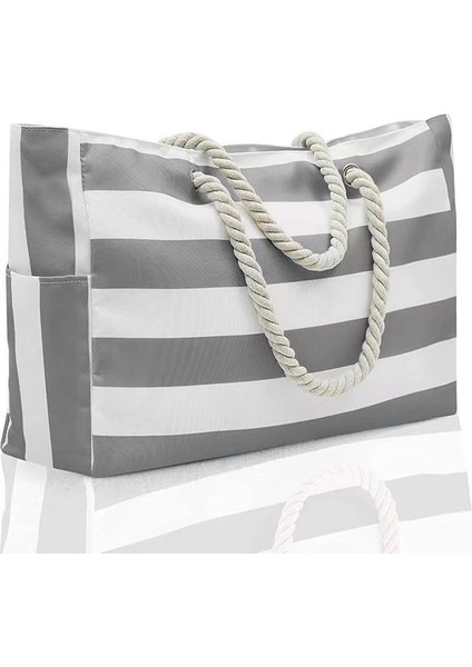 Büyük Dış Mekan Çizgili Saklama Çantası (Yurt Dışından)