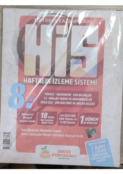 Şeker Portakalı Yayınları 8. Sınıf His 1.dönem Haftalık Izlem Sistemi