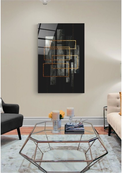 Teknoo- Digi-Art Gold & Black Cam Tablo 70X110