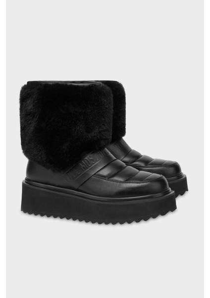 Yumuşak Tüylü Logolu Kalın Taban Bot Bayan Bot JA24296I0LIEC00B fiyatları