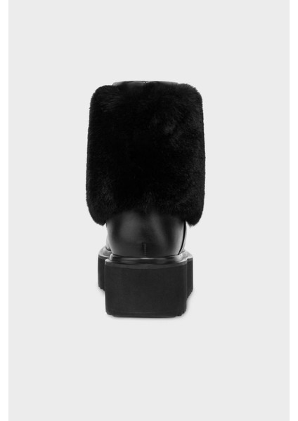 Yumuşak Tüylü Logolu Kalın Taban Bot Bayan Bot JA24296I0LIEC00B modelleri