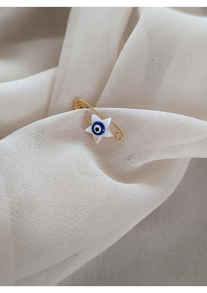 Sedef Yıldız Nazar Boncuk Maşallahlık Iğneli 10 Adet 1 cm Çeyiz Bohçası Iğnesi fiyatları