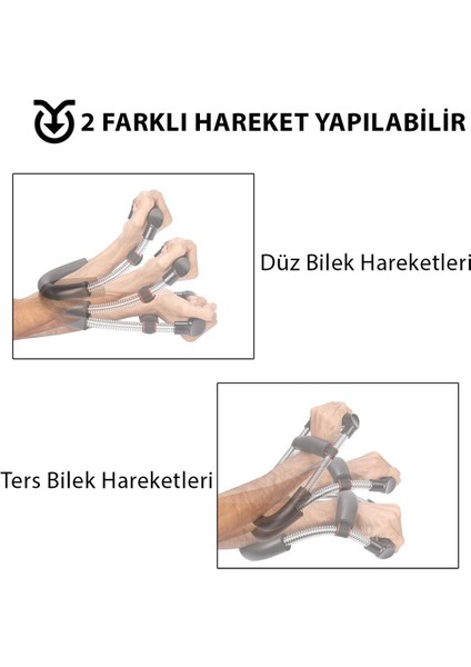 Bilek Güçlendirme Aleti Ayarlanabilir Siyah El Yayı Ön Arka Kol Güçlendirici Kas Geliştirici Fitnes