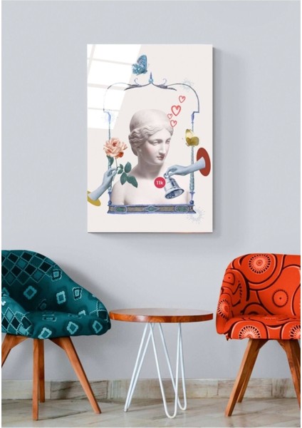 Teknoo- Digi-Art Soyut 2 Cam Tablo 60X90