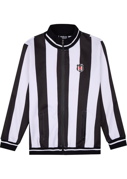 Beşiktaş Jr Çubuklu Fermuarlı Sweatshırt 6425247