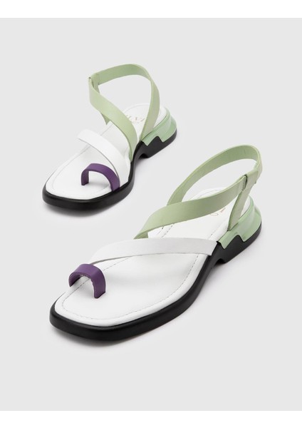 Perg Deri Kadın Beyaz Sandalet fiyatları