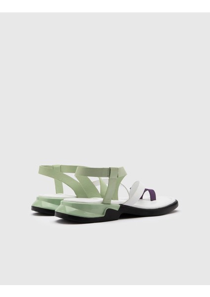 Perg Deri Kadın Beyaz Sandalet fırsatları