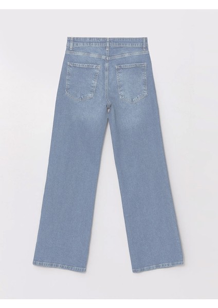 Kadın Yüksek Bel Salaş Kot Pantolon Büyük Beden Jean - C602
