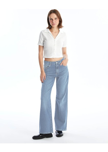 Kadın Yüksek Bel Salaş Kot Pantolon Büyük Beden Jean - C602 fiyatları