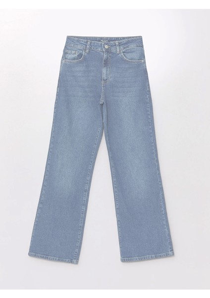 Kadın Yüksek Bel Salaş Kot Pantolon Büyük Beden Jean - C602