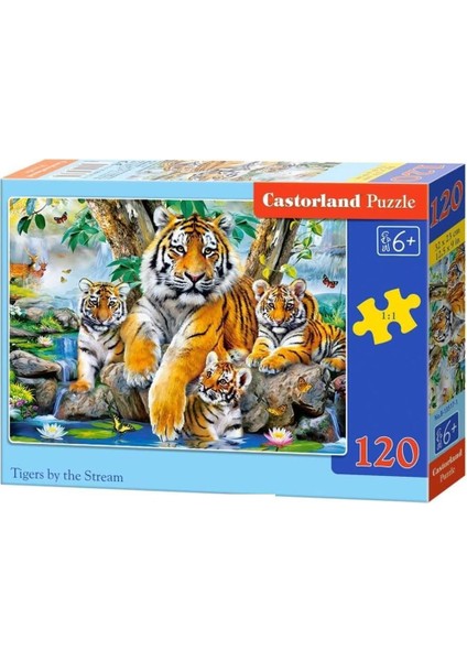 120 Parça Dere Kenarındaki Kaplanlar Çocuk Puzzle